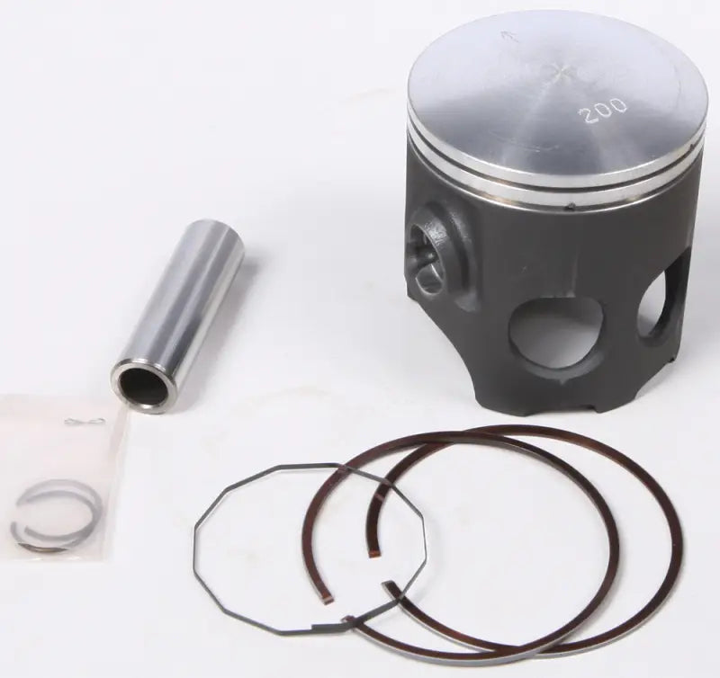 Disassembled piston kit with pin rings and clips for RV and truck parts