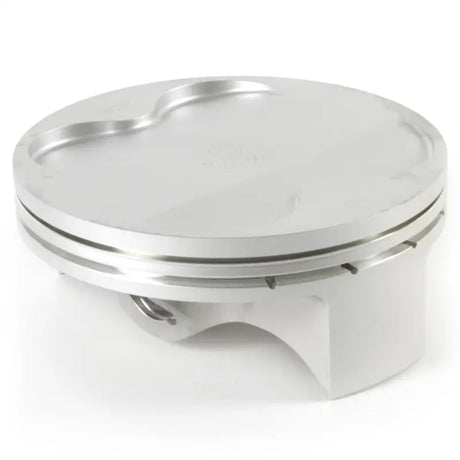 Clean silver piston kit with grooves for rings, perfect for RV and truck parts