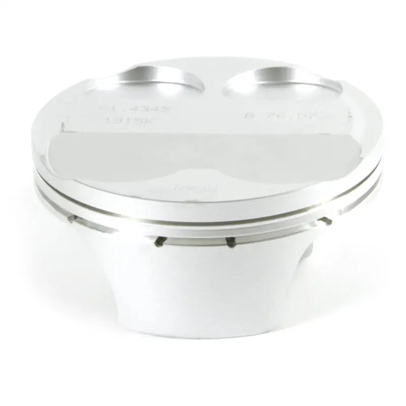 Shiny silver piston kit with flat top and indentations for Kaw engine, perfect RV & truck parts