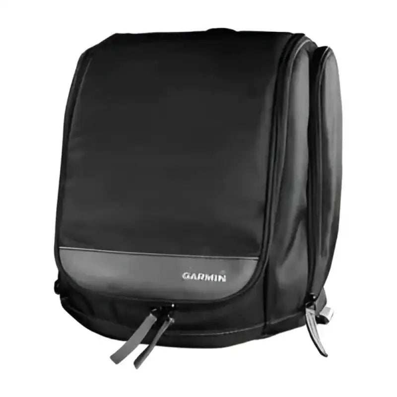 Black Garmin Portable Kit For Small Fishfinders with zippers.