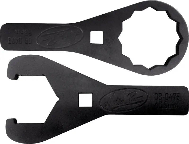 Black motorcycle axle wrench set with two tools for 08-0479 Axle Wrench Set 45.5mm & 56mm