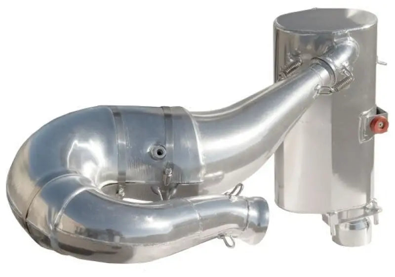 Shiny silver single pipe pol exhaust pipe and muffler system for 09-862 Rush