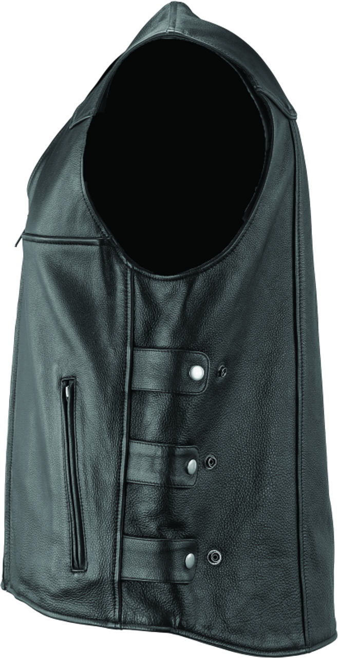 River Road Plains Leather Vest Black - Small - 094405