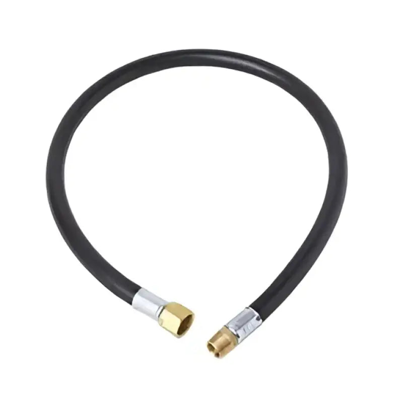 Black gas hose with brass fittings for Flame King LP hoses, versatile RV parts & accessories