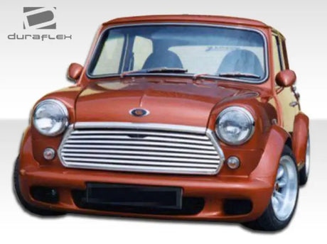 Classic Mini Cooper Type Z widebody with orange tan paint and silver grille