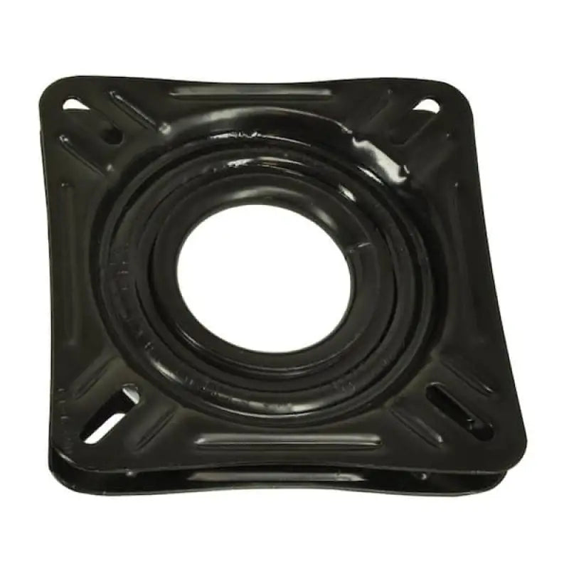 Black metal Springfield swivel plate showcasing durable swivel feature and timeless design