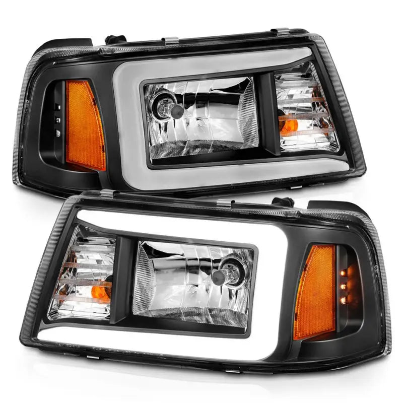 111511 Anzo Crystal Headlights W/ Light Bar Bla