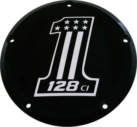 CUSTOM ENGRAVING 128-14-46BG 7 M8 Flt/Flh Derby Cover 128 Black