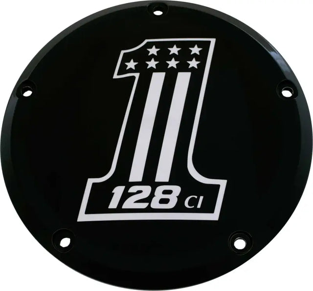 CUSTOM ENGRAVING 128-14-46BG 7 M8 Flt/Flh Derby Cover 128 Black