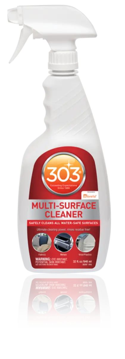 White spray bottle of 946ml multi-surface cleaner from 130207 303 Products lineup