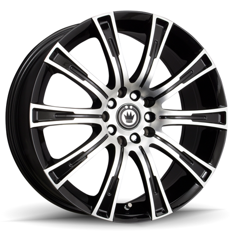 Konig Crown 18x8 5x114.3 ET40 Black Machine Face - CW88514405