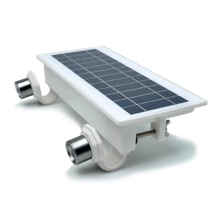 White solar panel with mounting hardware for Stkr Concept Ez Home Security Solar Spot Light
