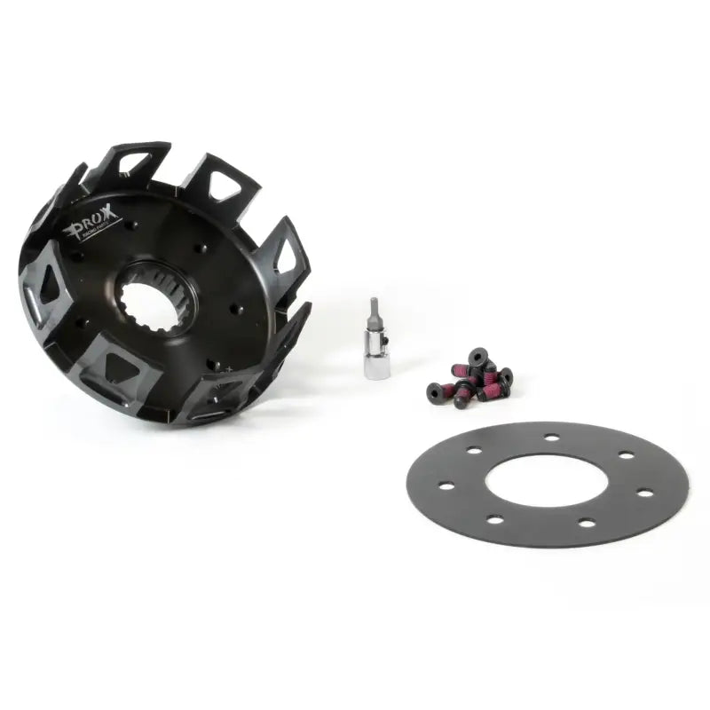 Black metal clutch basket with splined center for RV parts & accessories, OEM specs