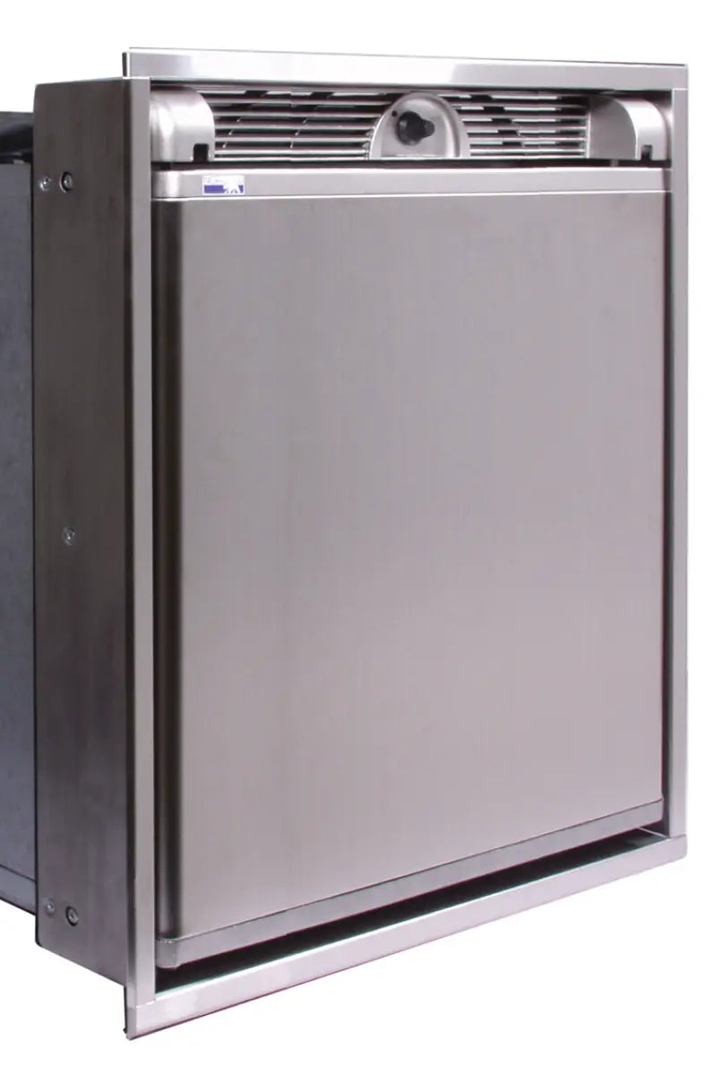 Stainless steel 2.7 CF Marine Refrigerator Norcold DC751SS, featuring a sleek design for your boating needs.