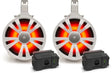 ECOXGEAR 2 Pack White 8' Speakers Two Amplified + Two Batteries for Powersports