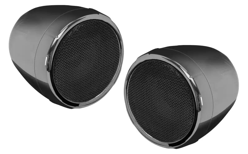 2 Speaker Bt Amplified Kit 3’’ Speakers Black Chrome - Powersports