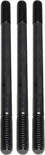 Black threaded cylinder studs for Twin Cam engines, ideal for studs twin cam setups