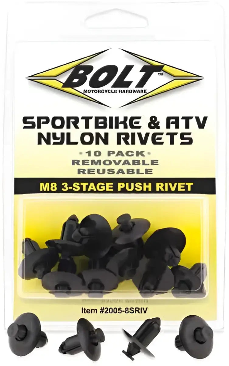 2005-8SRIV M8 Three Stage Push Rivet Kit 10/Pk
