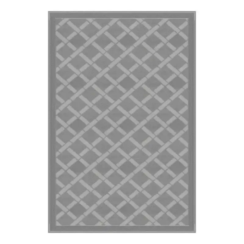 Lippert All Weather 6'X9' Grey Patio Mat - Durable, weather-resistant for outdoor use.