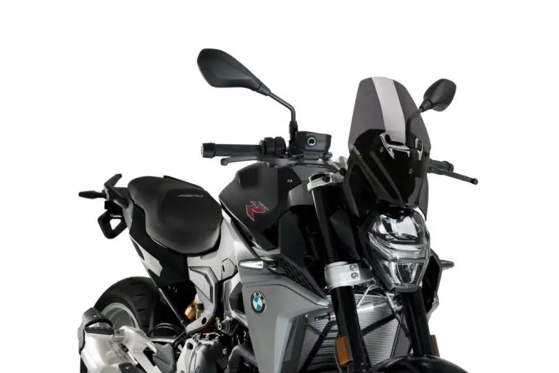 BMW motorcycle with 20359F Windshield Ng Sport Dark Smoke for a sleek look