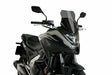Black and gray Honda motorcycle with 20773F Windscreen Sport Dark Smoke for sleek look