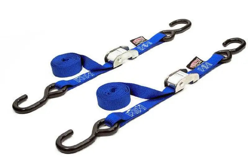 22263LOGO Powertye Tie-Down Cam S-Hook 1 InchX5.5' Blue Pair - RV and Auto Parts