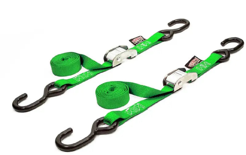 22265 Powertye Tie-Down Cam S-Hook 1"X5.5' Green Pair
