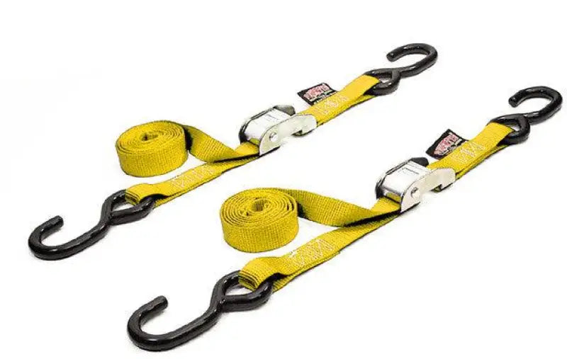 22268LOGO Powertye Tie-Down Cam S-Hook 1 InchX5.5' Yellow Pair - RV and Auto Parts