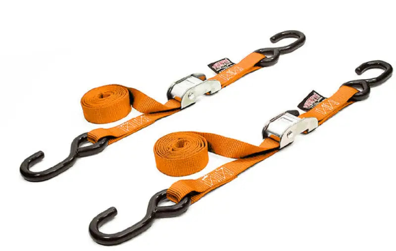 22269 Powertye Tie-Down Cam S-Hook 1"X5.5' Orange Pair