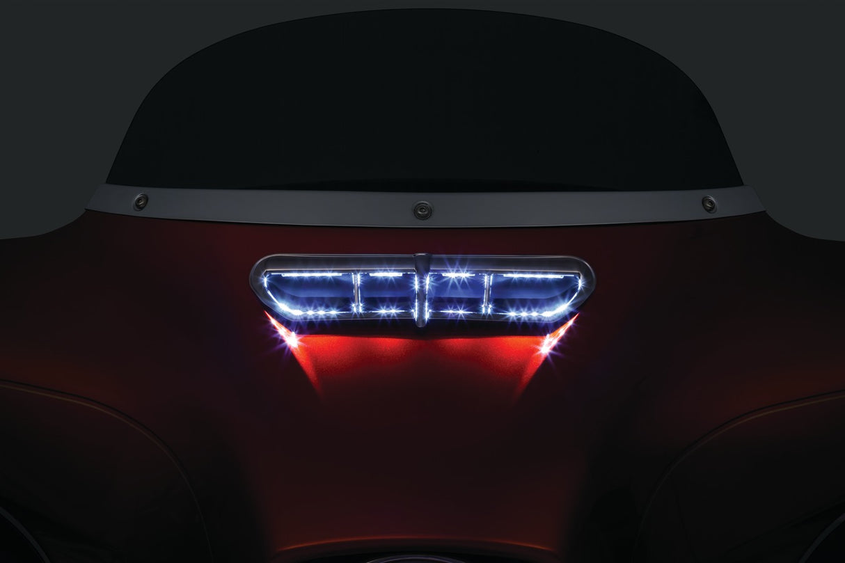 Kuryakyn L.E.D. Fairing Vent Accent 14-Up Touring Chrome - 5053