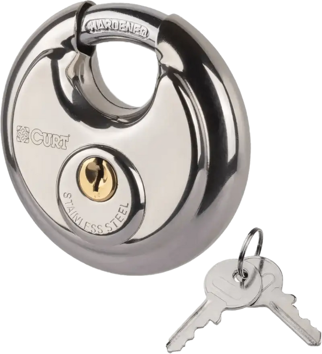 23084 Curt Round Steel Padlock - RV and Auto Parts