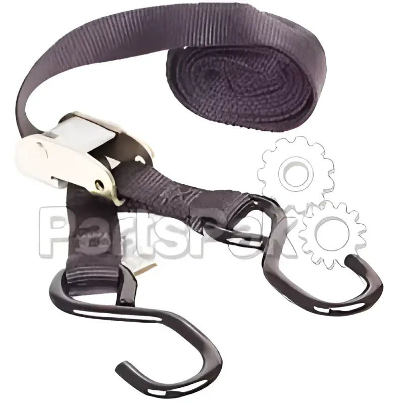 23628 LOGO Powertye Tie-Down Cam S-Hook Soft-Tye 1 InchX6’ Black/Yellow Pair - Straps/Tie-Downs