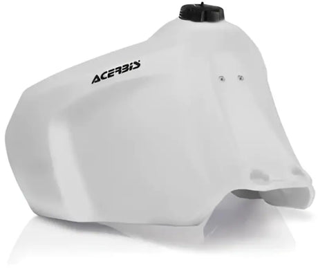 White plastic fuel tank for dirt bikes with 6-gallon capacity and 2367760002 model