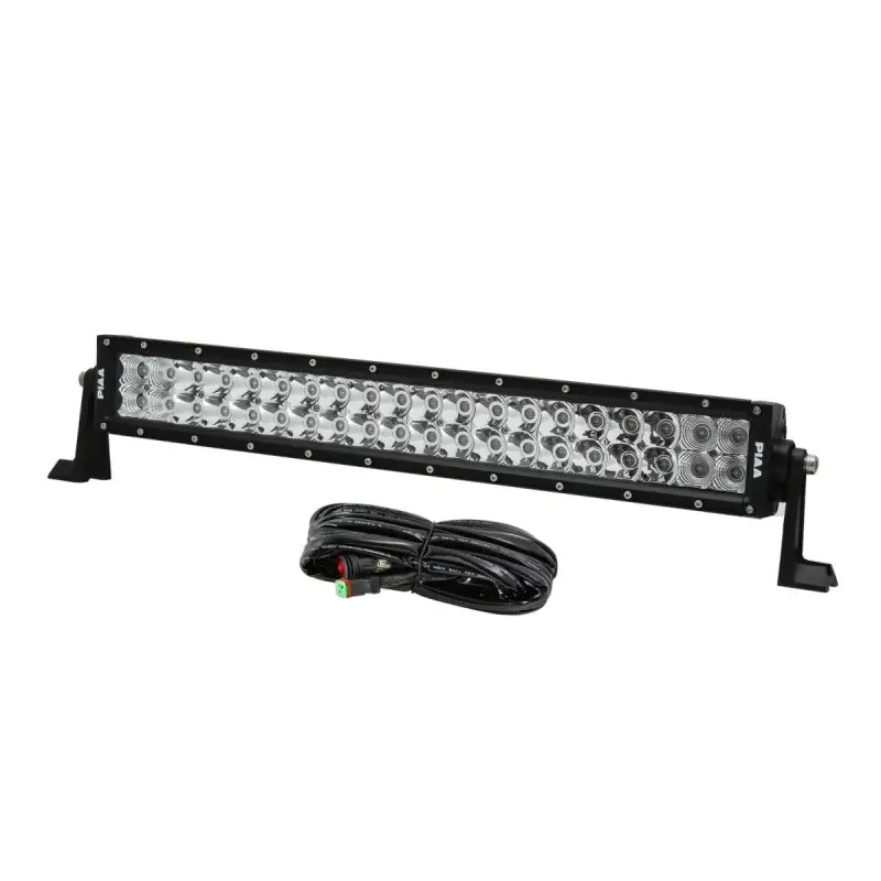 Black LED light bar with wiring harness for Valeo Quad Series dual row LED setup