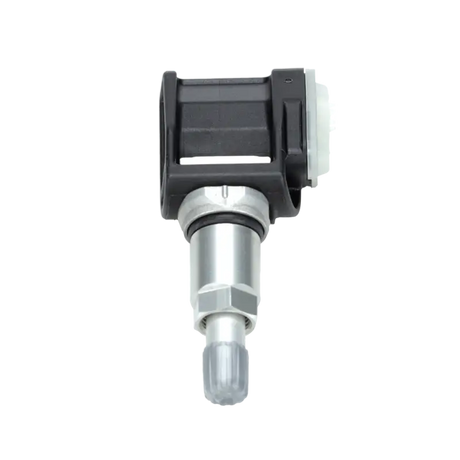 Silver and black valve stem on Schrader TPMS sensor 29137 Clamp-In 433Mhz