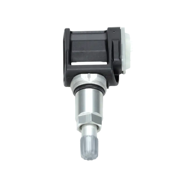 Silver and black valve stem on Schrader TPMS sensor 29137 Clamp-In 433Mhz
