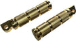 Pair of gold knurled motorcycle rider footpegs in retro bronze for Rider Footpegs Retro style