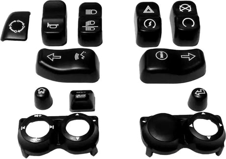370342 Switch Cap Kit Black `16 Up Flht/Fltr Exc Se Models