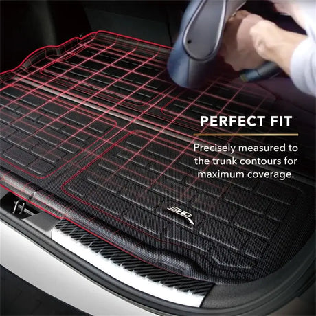 3D MAXpider 22-23 Tesla Model X 5-Seats Kagu Cargo Liner - Black - Floor Mats
