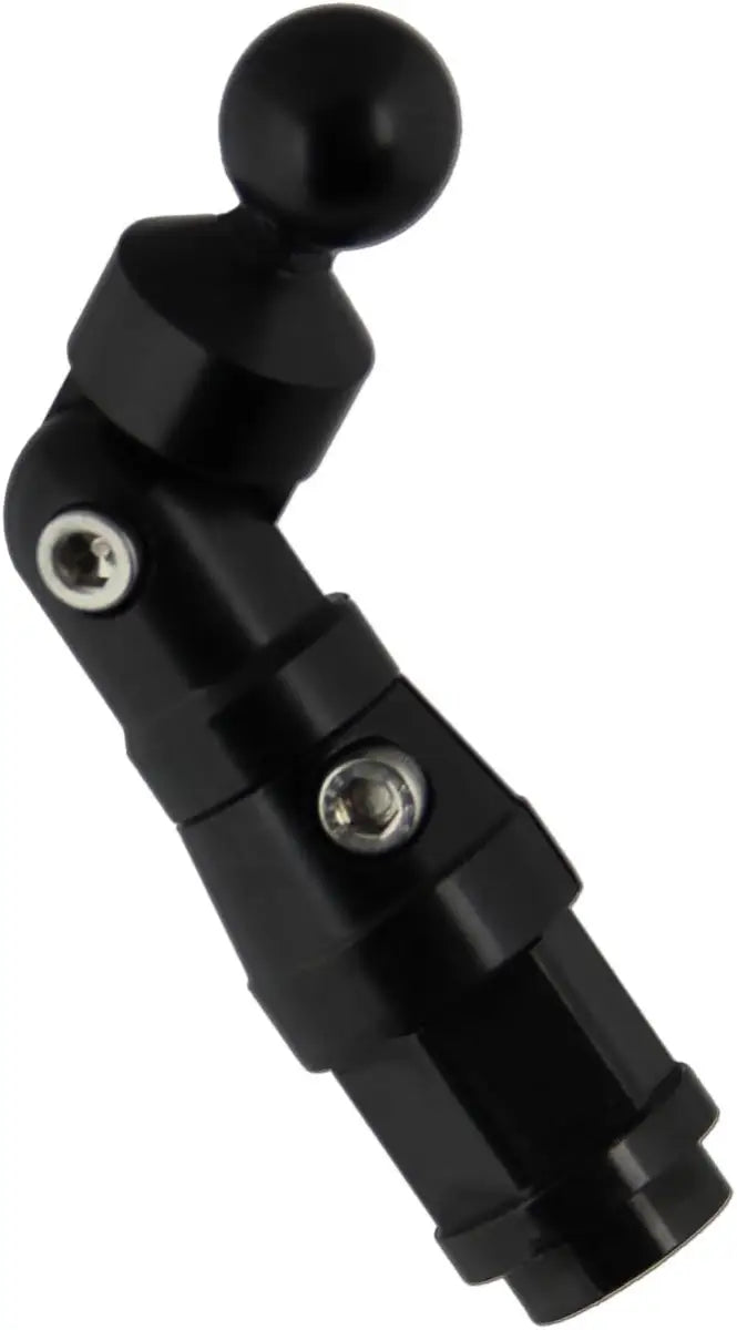 Adjustable black ball joint extension arm for Techmount Fork Cap Mount on BMW fork cap