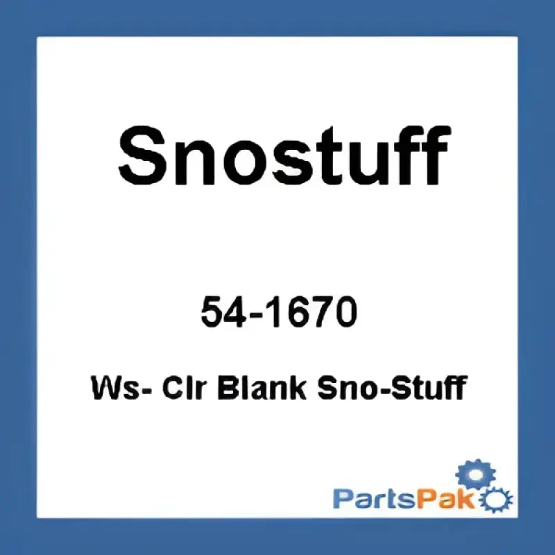451-082 Snostuff Blank Windshield Material 18 InchX38 InchX0.08 Inch - Windshield/Windscreen