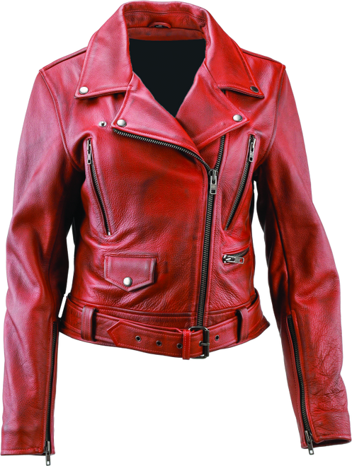 River Road Arabian Spice Leather Jacket Black Womens - Small - 094393