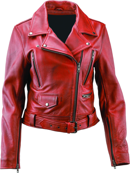 River Road Arabian Spice Leather Jacket Black Womens - Medium - 094394