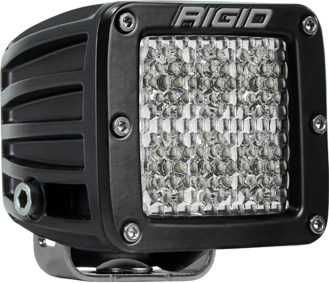 Square LED off-road light from Rigid Industry D-Series for tough terrain use