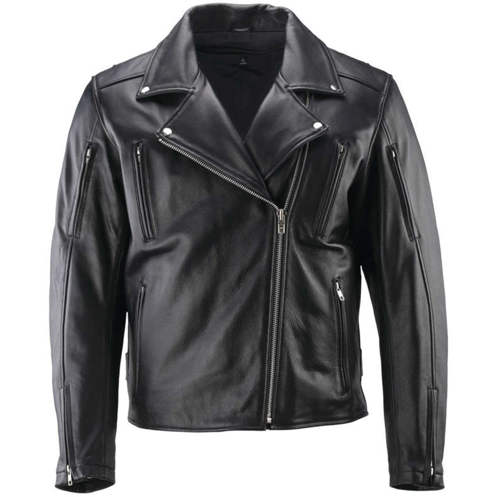 River Road Ironclad Classic Leather Jacket Black - Large - 094371