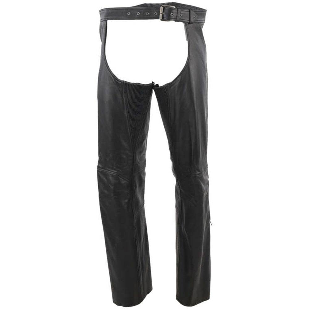 River Road Plains Leather Chaps Black - Large - 094420