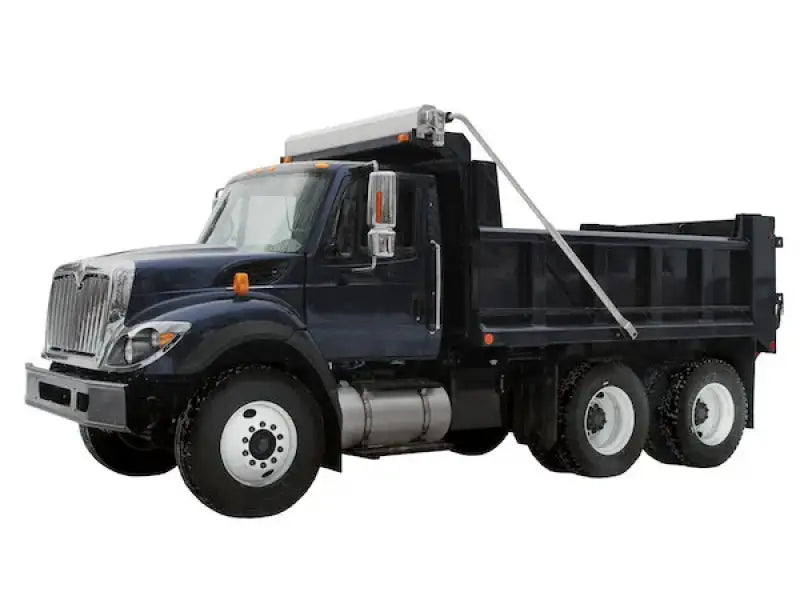 Dark blue dump truck for 5544000 Buyers Prod Tarp Kit 12V Alum 4 Spr 600W/90:1 1