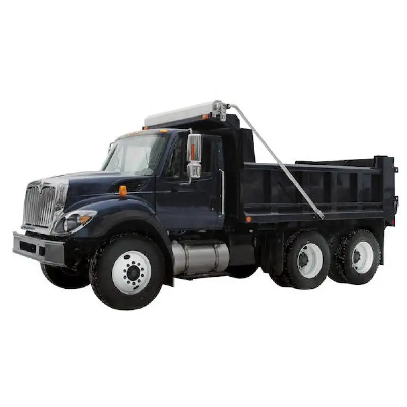 Dark-colored dump truck with 5544000 Buyers Prod Tarp Kit for efficient hauling