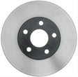 Silver raybestos disc brake rotor with black center for smooth stopping performance