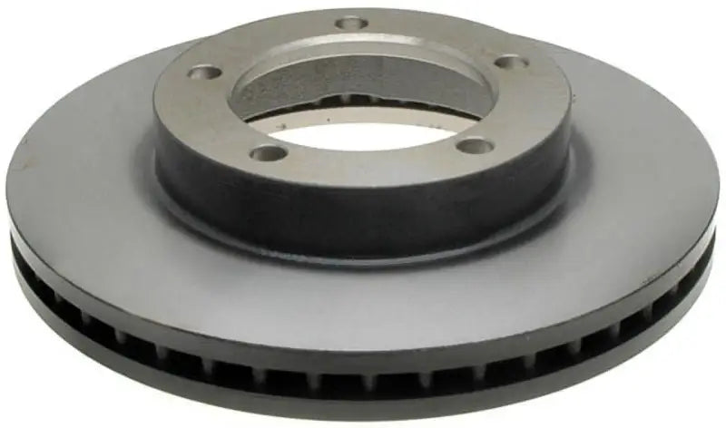 Gray metal brake rotor from Raybestos Disc Rotr for smooth braking performance